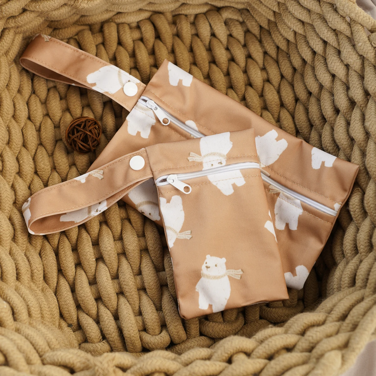 Elinfant-Bolsa de almacenamiento Menstrual de 2 piezas, bolsa seca y húmeda para playa y piscina, bolsa de pañales para mamá - imagen 5