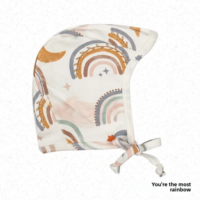 2025 nuevos sombreros con orejeras de punto para recién nacidos de otoño-invierno, transpirables que absorben el sudor, cordón ajustable, cálido a prueba de viento - imagen 2