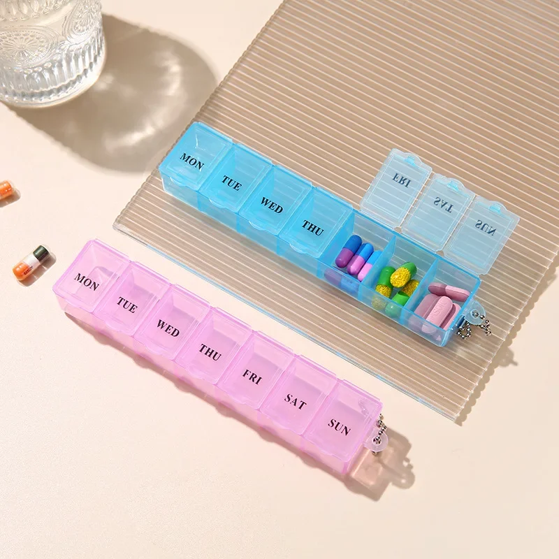Soporte para tableta con organizador de pastillas semanal multicolor - imagen 2