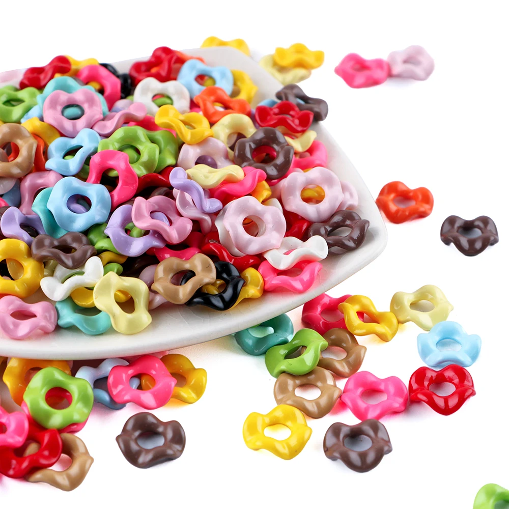 50 Uds. De cuentas circulares apilables onduladas acrílicas de 12/16mm para joyería DIY, collar, pulsera, pendientes, accesorios de decoración personalizados - imagen 2