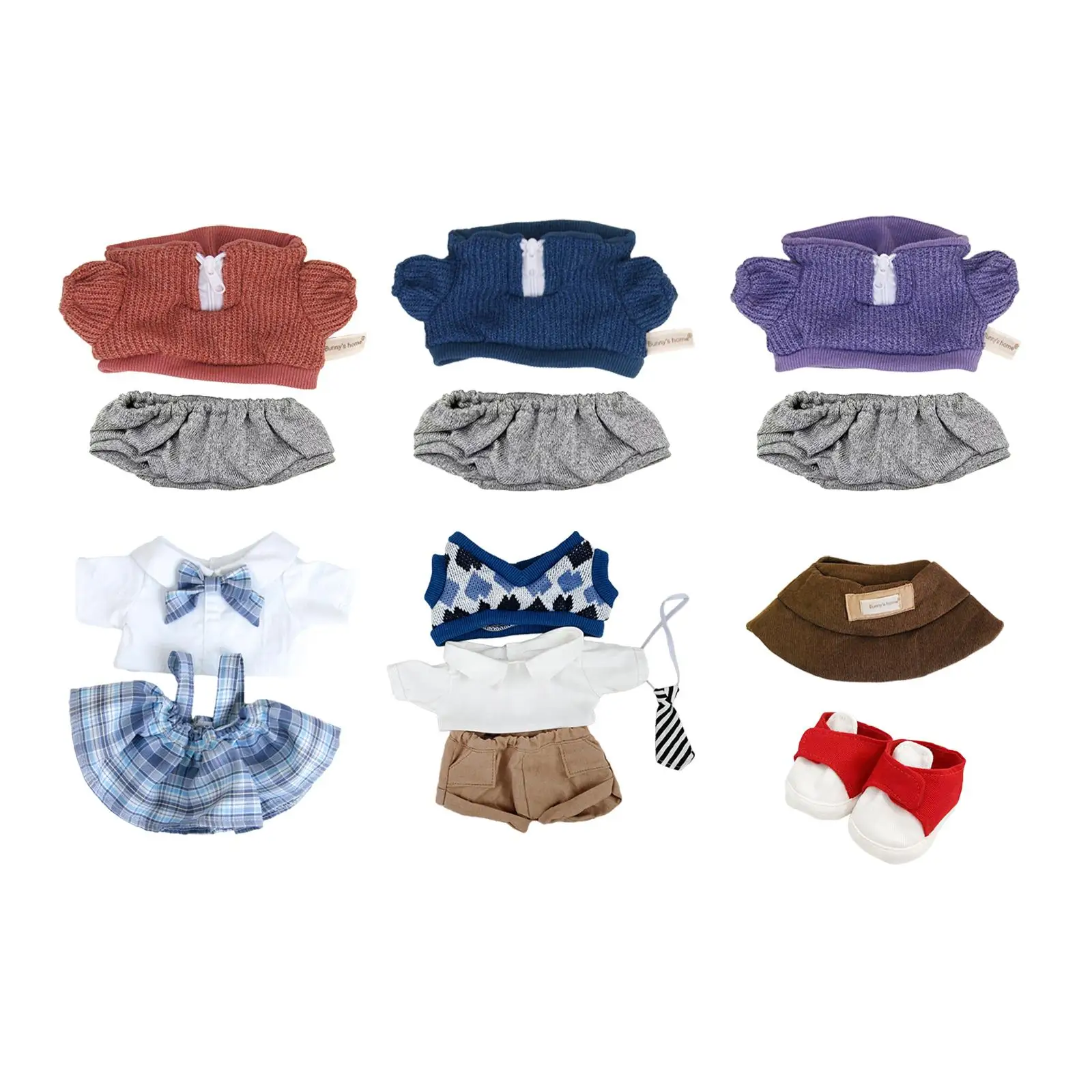 Plush Doll Clothes for Kids, Movie Doll Clothes Outfits Fit 38cm Dolls Accessory, Easy to Put and Off