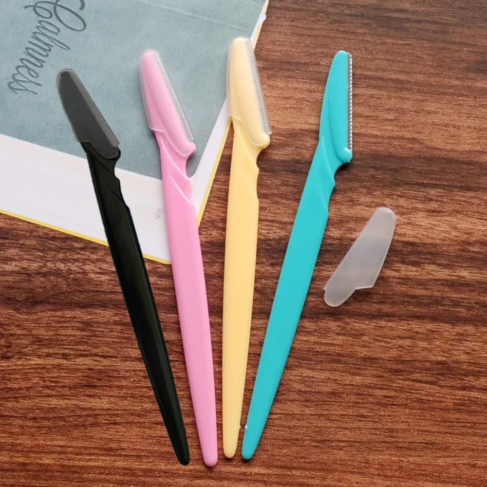 Herramientas y cejas multiusos faciales 30/12/10 Uds juego de colores aleatorios maquinilla de afeitar con cubierta de precisión, seguridad - imagen 3