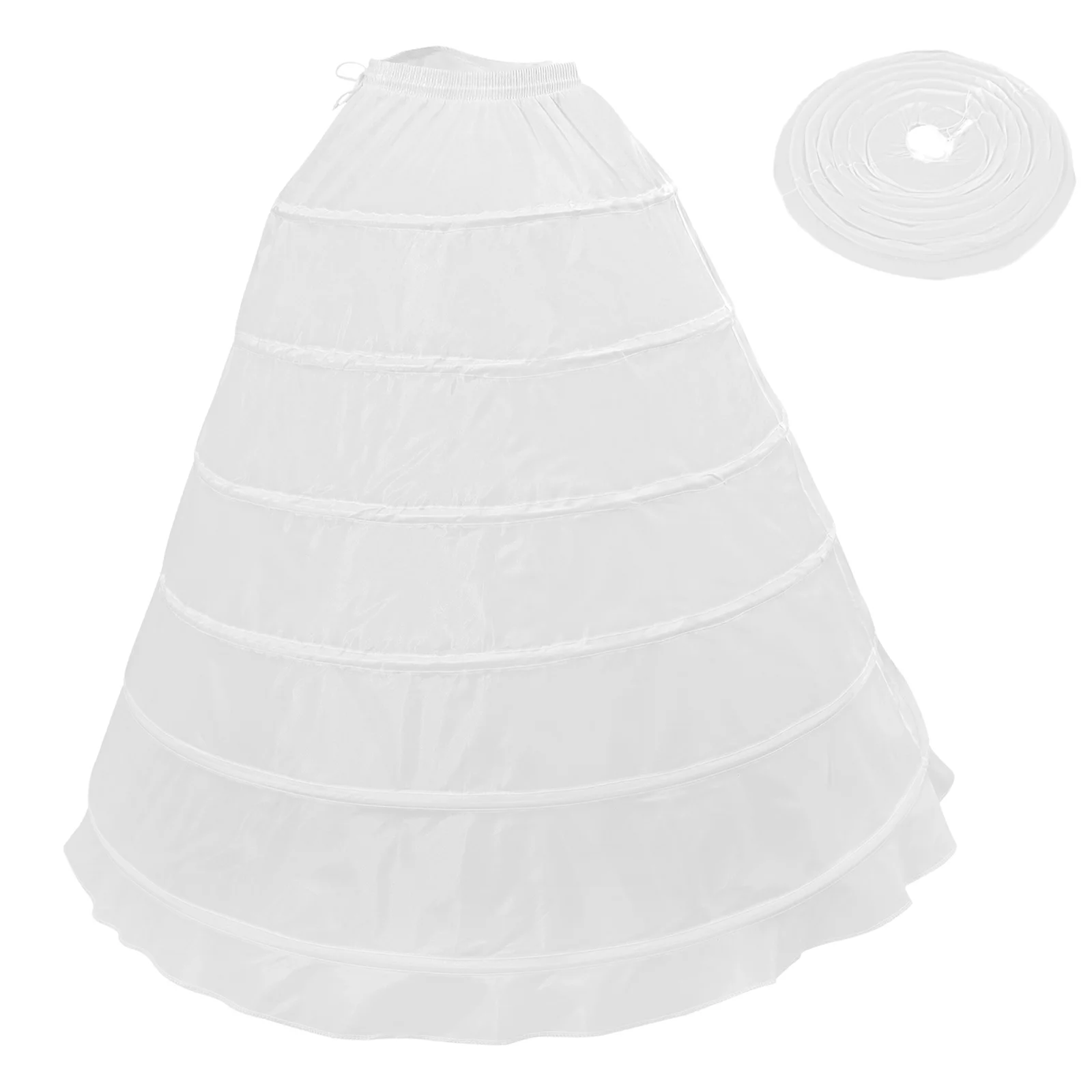 6 enagua de boda blanca, falda nupcial de una sola capa, vestido enagua, vestido Formal de graduación, recuerdo de fiesta de baile - imagen 2