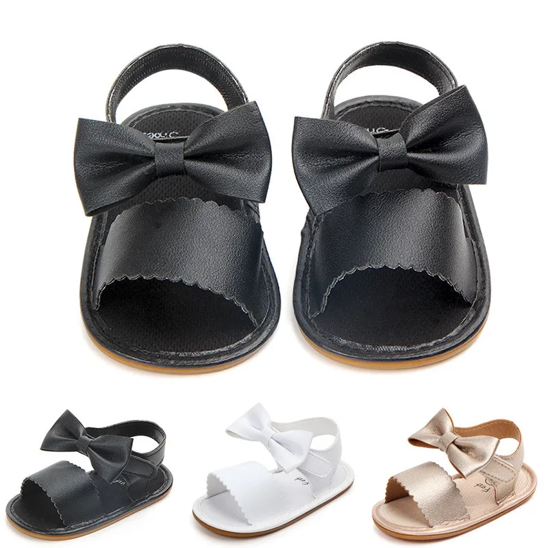 Sandalias para niñas bebés primeros caminantes con lazo – Suela blanda - imagen 4