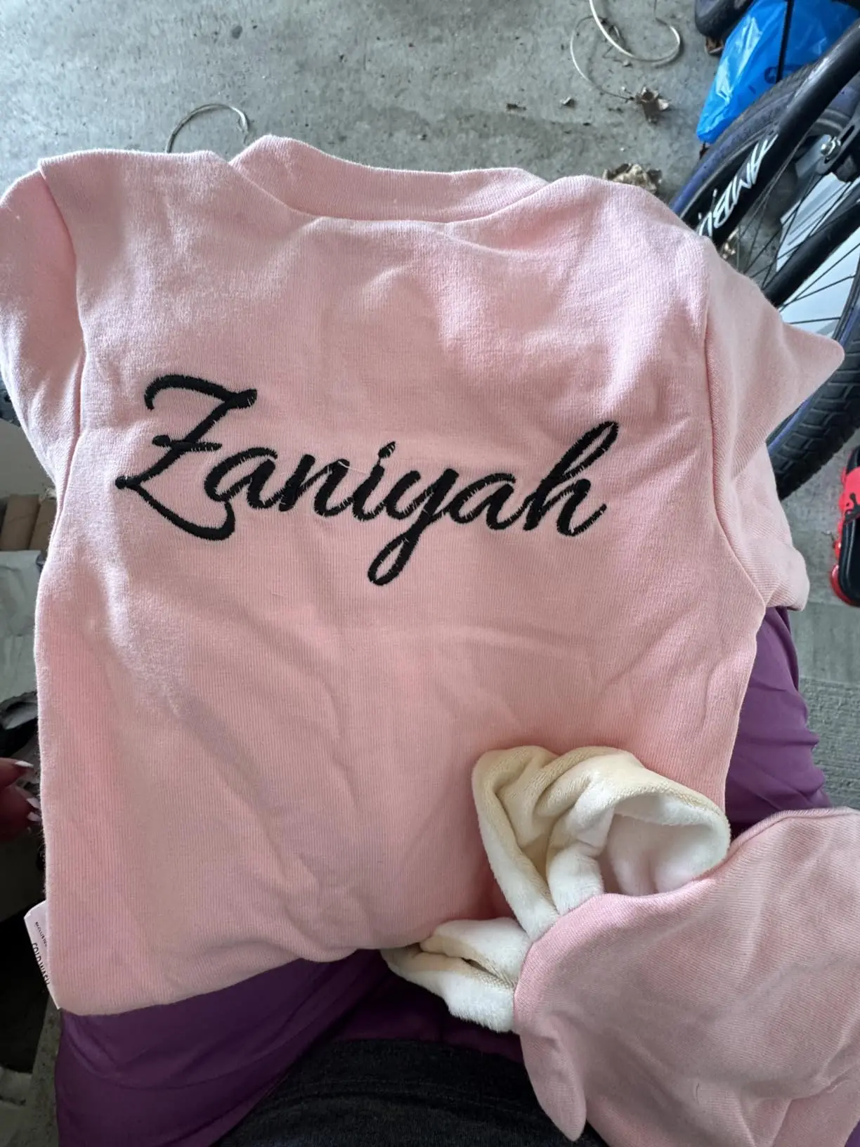 Traje de conejito personalizado hecho a mano para bebé, mameluco con monograma personalizado, traje con nombre, sombrero de conejito para recién nacido, traje de Navidad para bebé - imagen 5