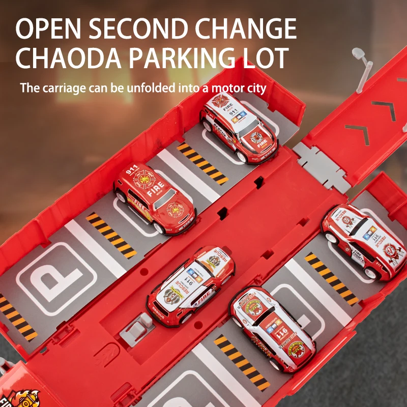 Coche de carril variable grande, coche de expulsión, contenedor de almacenamiento de juguetes, coche de juguete, modelo de camión, expulsión de pista, regalo del Día de los niños del 1 de junio - imagen 3