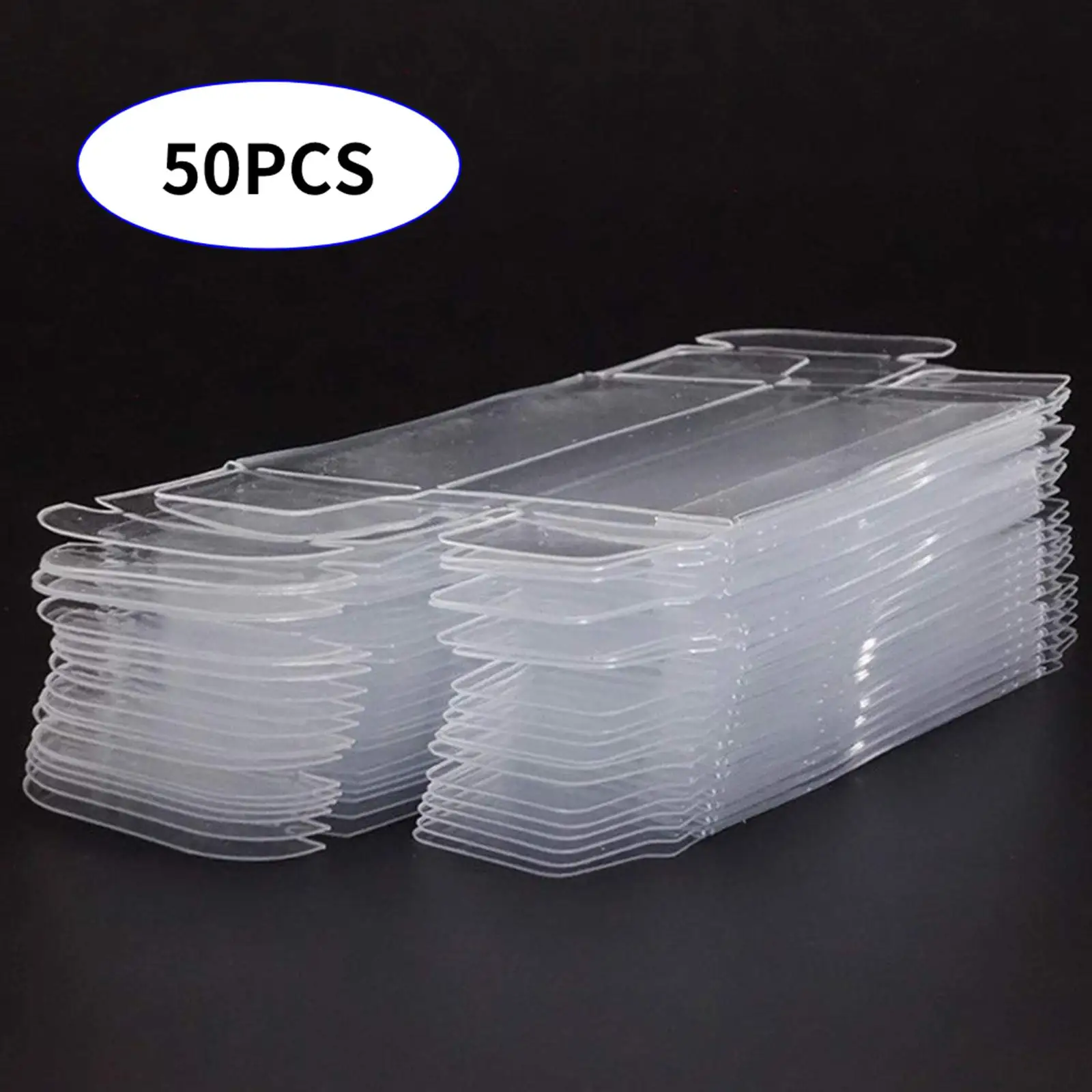 50 unids/set 1/64 fundas protectoras transparentes de PVC modelo de coche de juguete 1/64 caja de protección de exhibición para Estatua recuerdos coleccionables modelos de coches