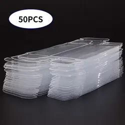 50 unids/set 1/64 fundas protectoras transparentes de PVC modelo de coche de juguete 1/64 caja de protección de exhibición para Estatua recuerdos coleccionables modelos de coches