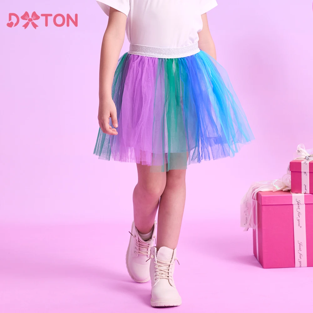 Tutu de gasa para niñas DXTON – Falda bailarina elegante - imagen 2
