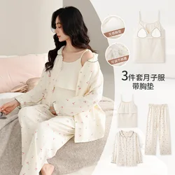 Pijama de lactancia algodón para embarazo y posparto – Otoño Invierno