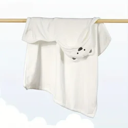 Manta suave de algodón con oso de peluche para bebé – Rosa