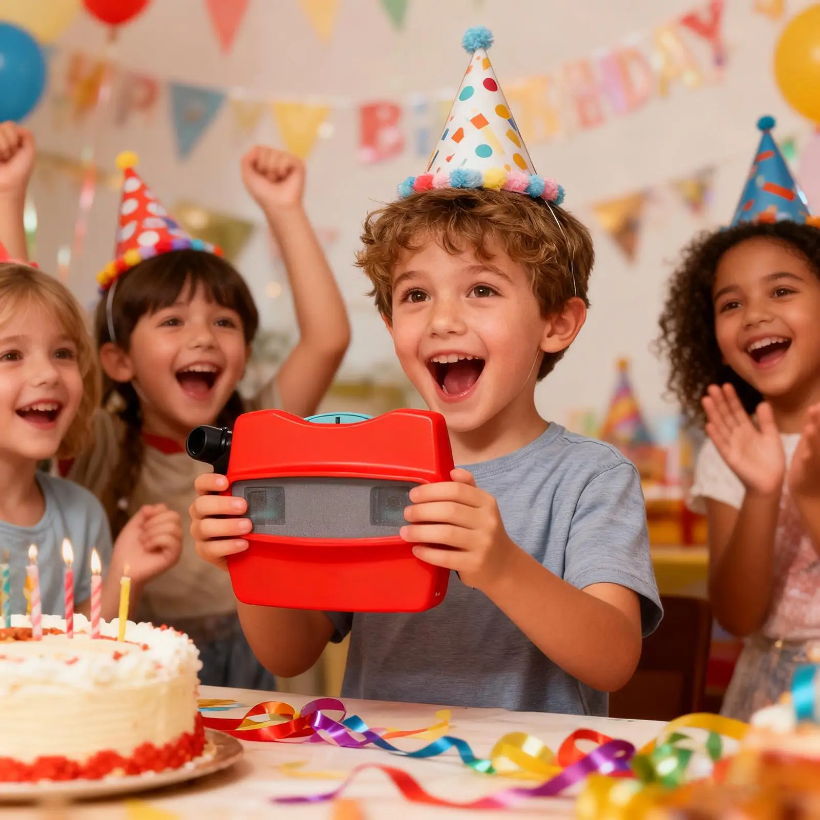 Nuevo cubierta de observación 3D, máquina de visualización educativa 3D, Mini teatro Unicorn, juguetes luminosos, regalo para niños, juguetes de juego grandes - imagen 4