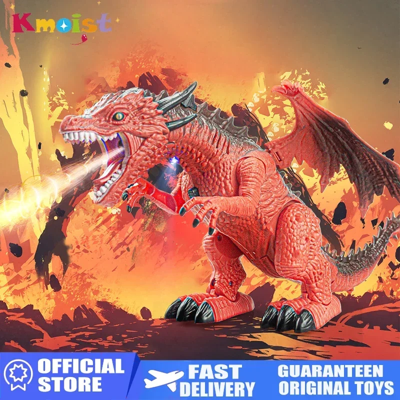 Dinosaurio RC teledirigido con luces LED, música y sonidos