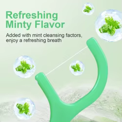 Hilo dental infantil con menta - Limpiador interdental desechable para niños