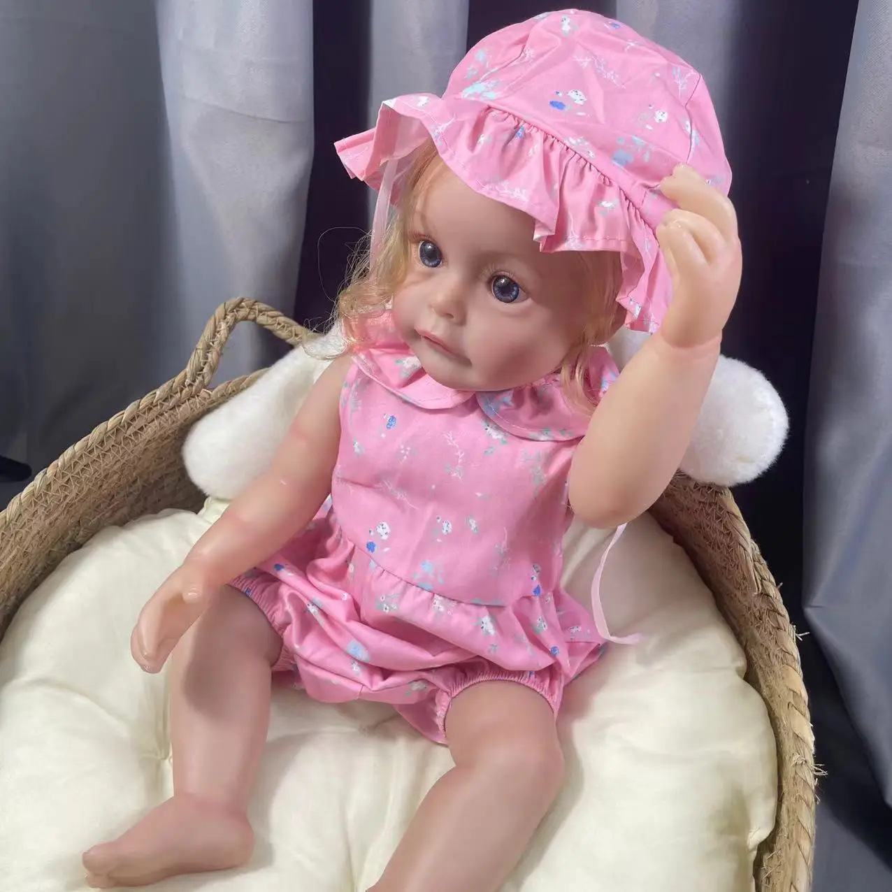 Muñeca Reborn realista de 55CM, muñeco de vinilo completo, lavable, cuerpo, chica bonita, juguete realista para niños pequeños, regalos - imagen 3