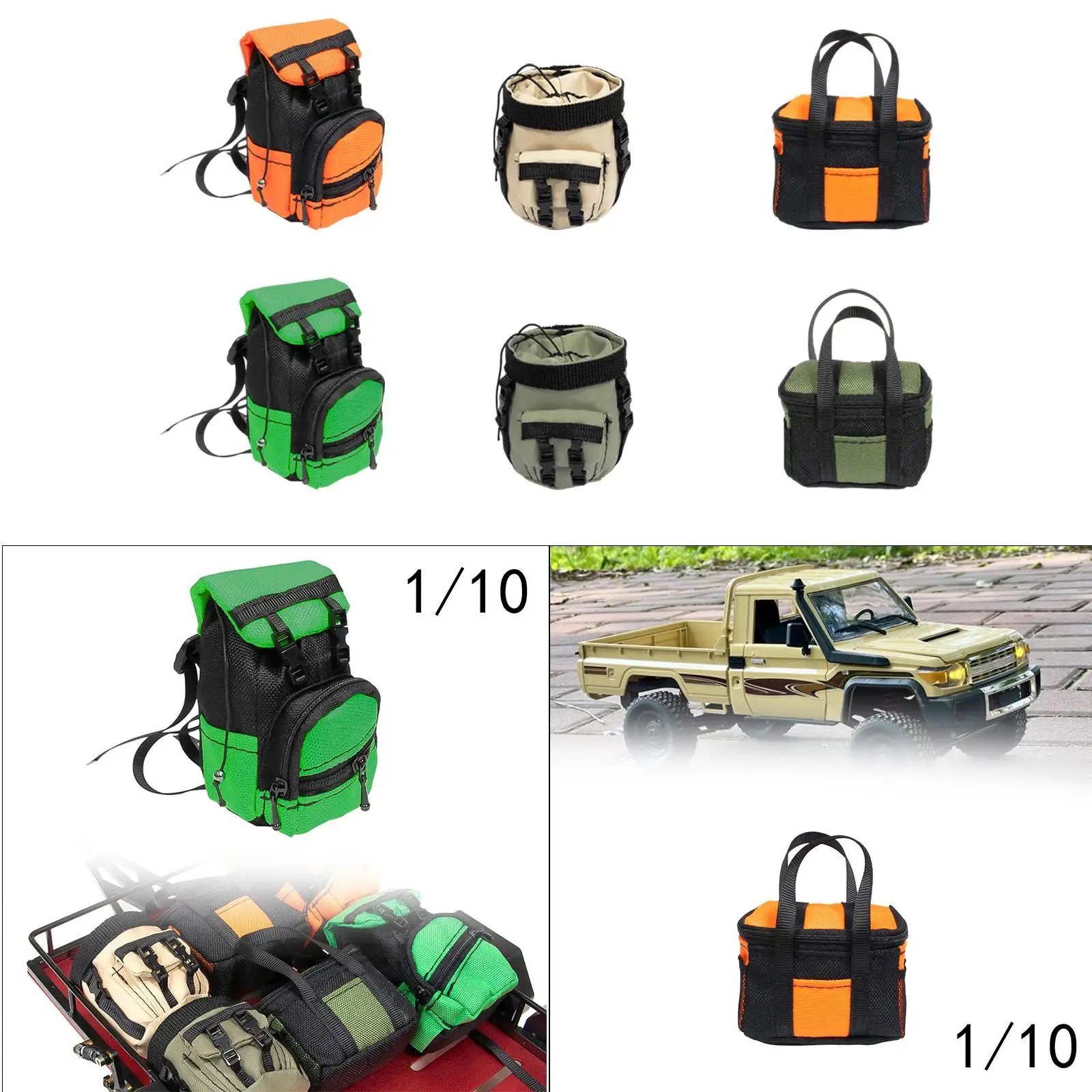 RC Car Simulation Bag Hobby Model Storage Bag Decoration Replacement Decorative Universal for 1:8 1:10 RC Vehicle Supplies