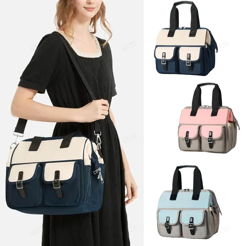 QX2D Baby Diaper Bag Casting Case para madres y papás organización fácil y acceso rápido a los recién nacidos esenciales