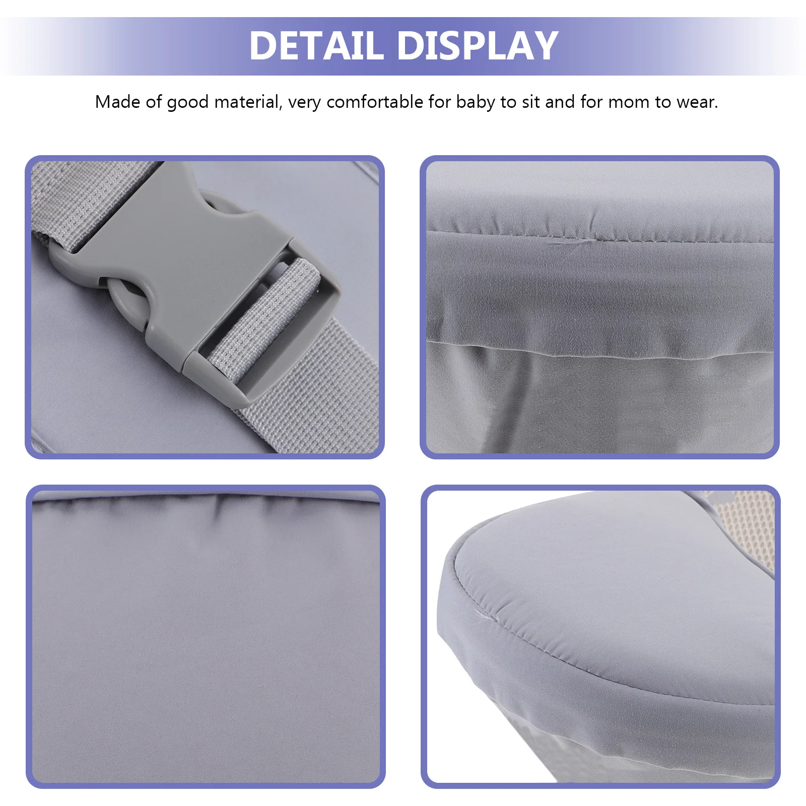 Portabebés para asiento de cadera, taburete de cintura ergonómico para niños pequeños de 25 a 60 libras con bolsillos de almacenamiento, asiento de cintura para bebé, portabebés - imagen 5