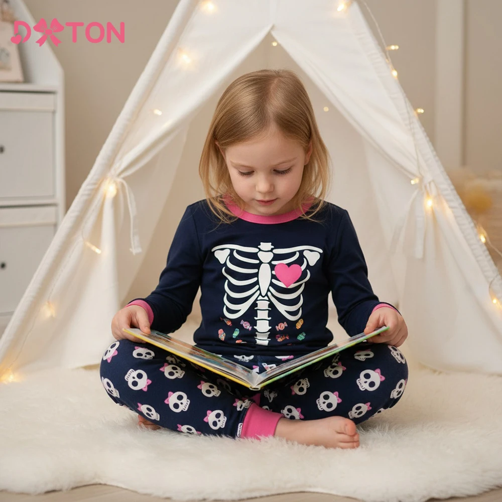 DXTON Pijama Algodón Invierno Niño – Top + Pantalón - imagen 2