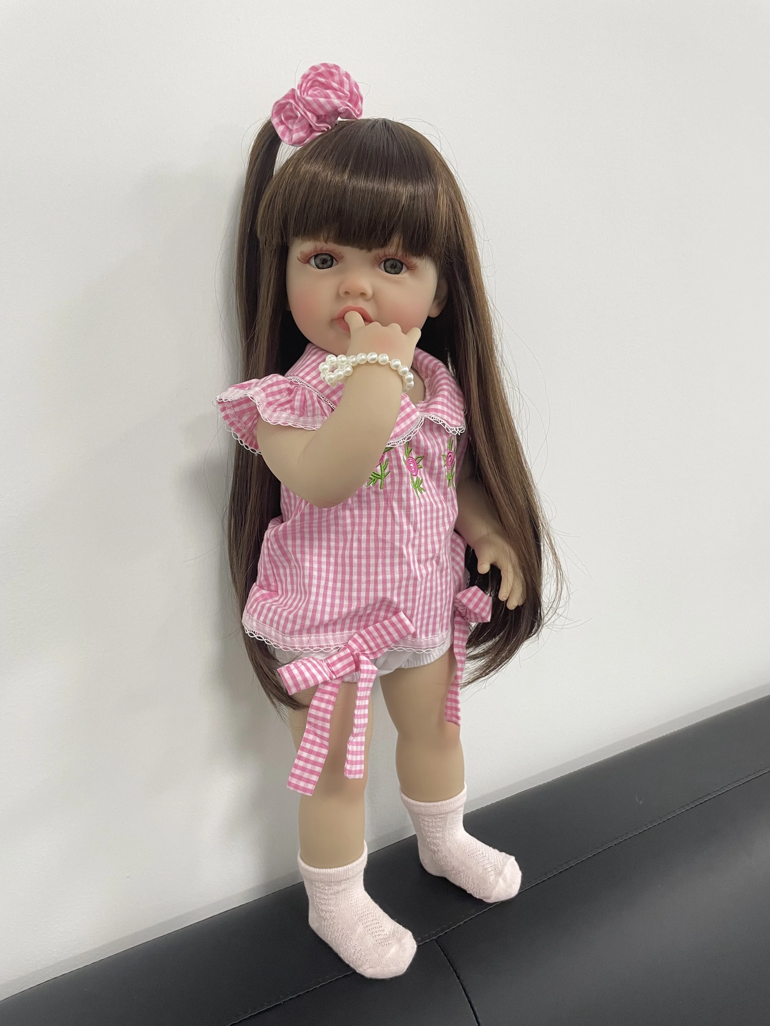 MRB 55CM 22 pulgadas vinilo de silicona Reborn bebé Betty muñeca realista chica linda princesa niño bebé cumpleaños regalo de Navidad - imagen 3