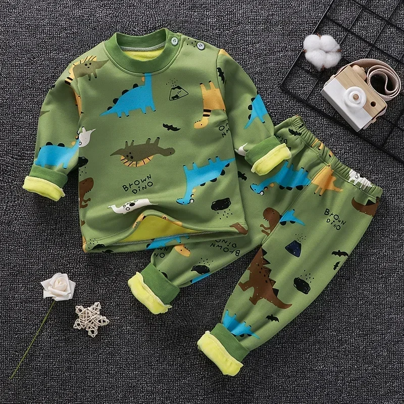 Pijama infantil de invierno acolchado manga larga - Calentito y cómodo - imagen 3