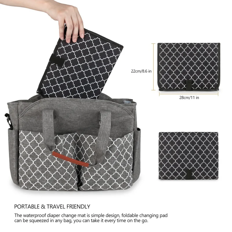 Almohadilla de pañal sencilla para madres y bebés, portátil para cambiar pañales, plegable y fácil de limpiar, hecha de tela impermeable - imagen 5