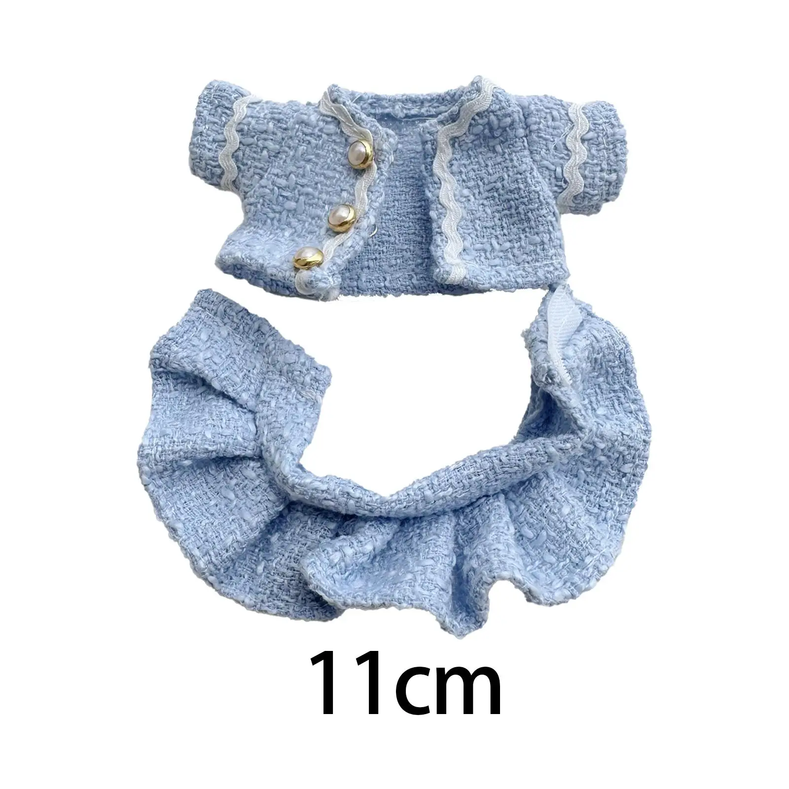 Doll Clothes Set Stylish Soft Girl Doll Pretend Play Doll Outifits DIY Doll Costumes for Collectible Pendant Doll Plush Doll