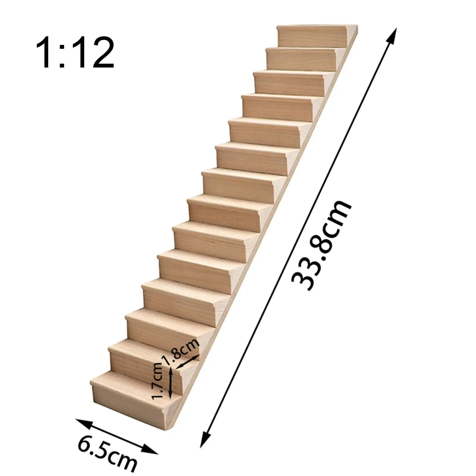 1:12 Dollhouse Straight Staircase Model DIY for Miniature Scene DIY Projects