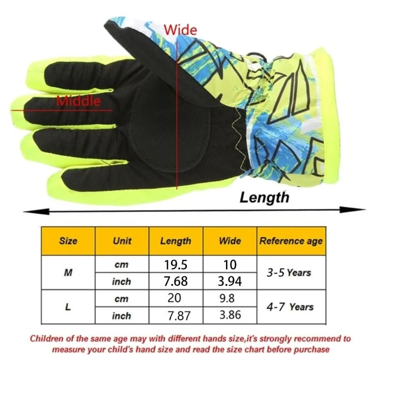 M76C guantes invierno dinosaurio para niños, guantes nieve impermeables a prueba viento para niñas, manoplas y - imagen 4