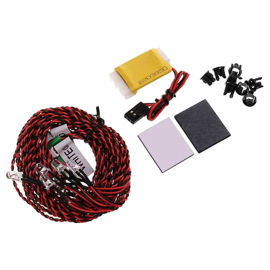 1 Set 8 LED Lighting Kit for RC Plane Helicopter Aircraft Parts Accessories