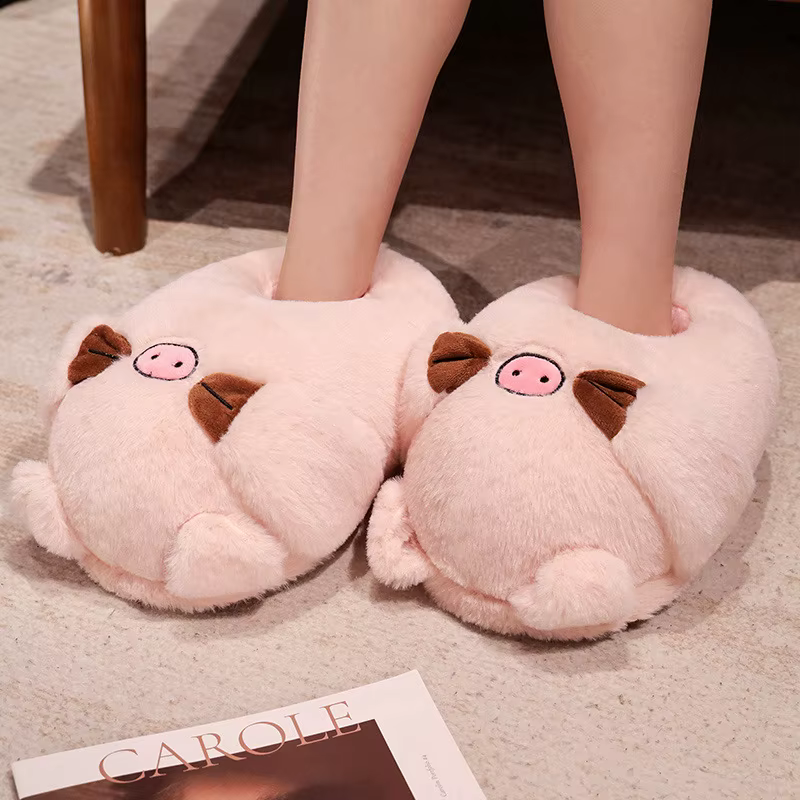 Pantuflas infantiles suaves con dibujos de animales - imagen 4