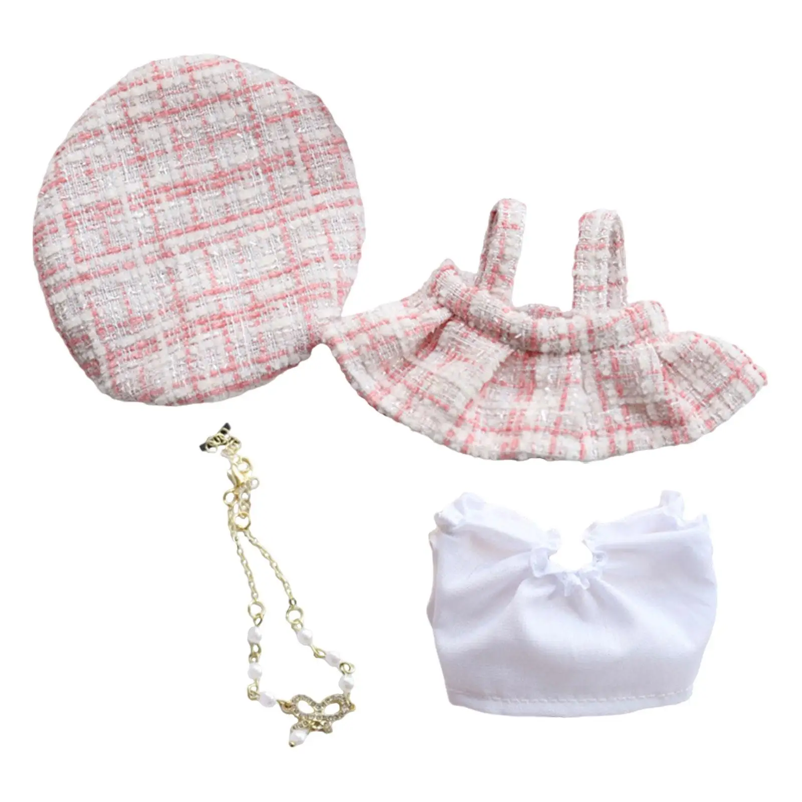 4 Pieces 17cm Mini Doll Clothes Set Cute Doll Clothes Suit for Age 5-7 8-10