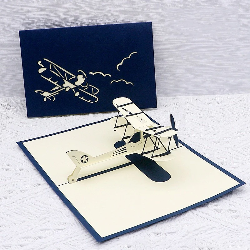 ZYF Tarjeta 3D de avión plegable – Regalo creativo de cumpleaños - imagen 5