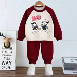 Conjunto chándal con capucha manga larga para niña primavera