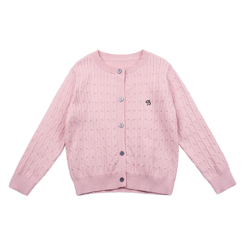 2025 principios de primavera niñas versión coreana Casual suéter retorcido extranjero bordado Chaqueta de punto suéter estilo coreano - imagen 5