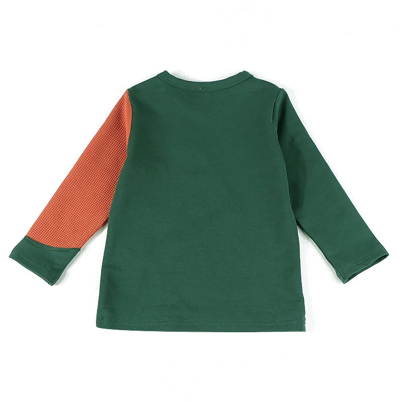 Camiseta de punto para niño y niña, ropa de manga larga para bebé, cuello redondo, 2 colores con desgastado, sin terminar - imagen 4