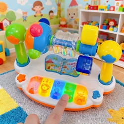 Juguetes de Piano para bebés, teclado musical niños con sonido ligero, musicales animales dibujos animados pequeños, educativos edades tempranas, regalos