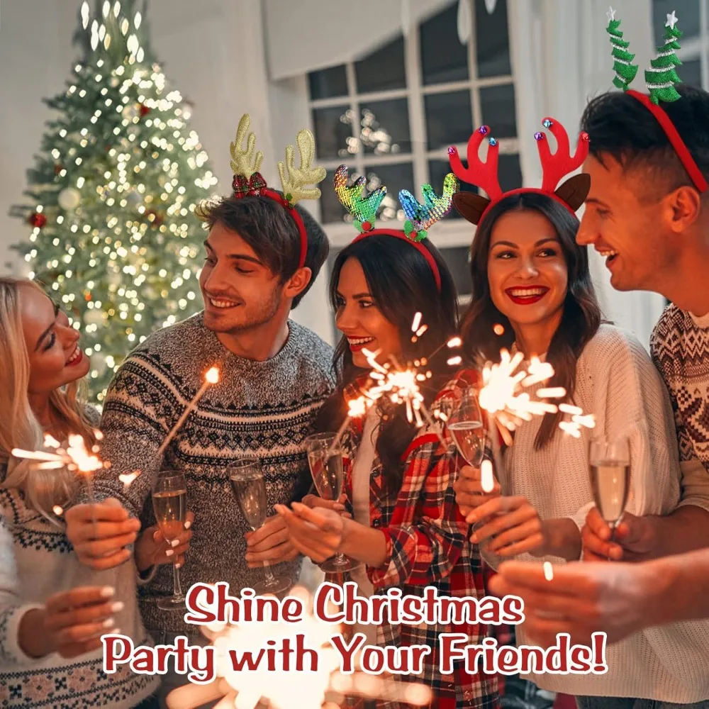 Diademas navideñas para mujeres y niñas con motivos de nieve - imagen 5
