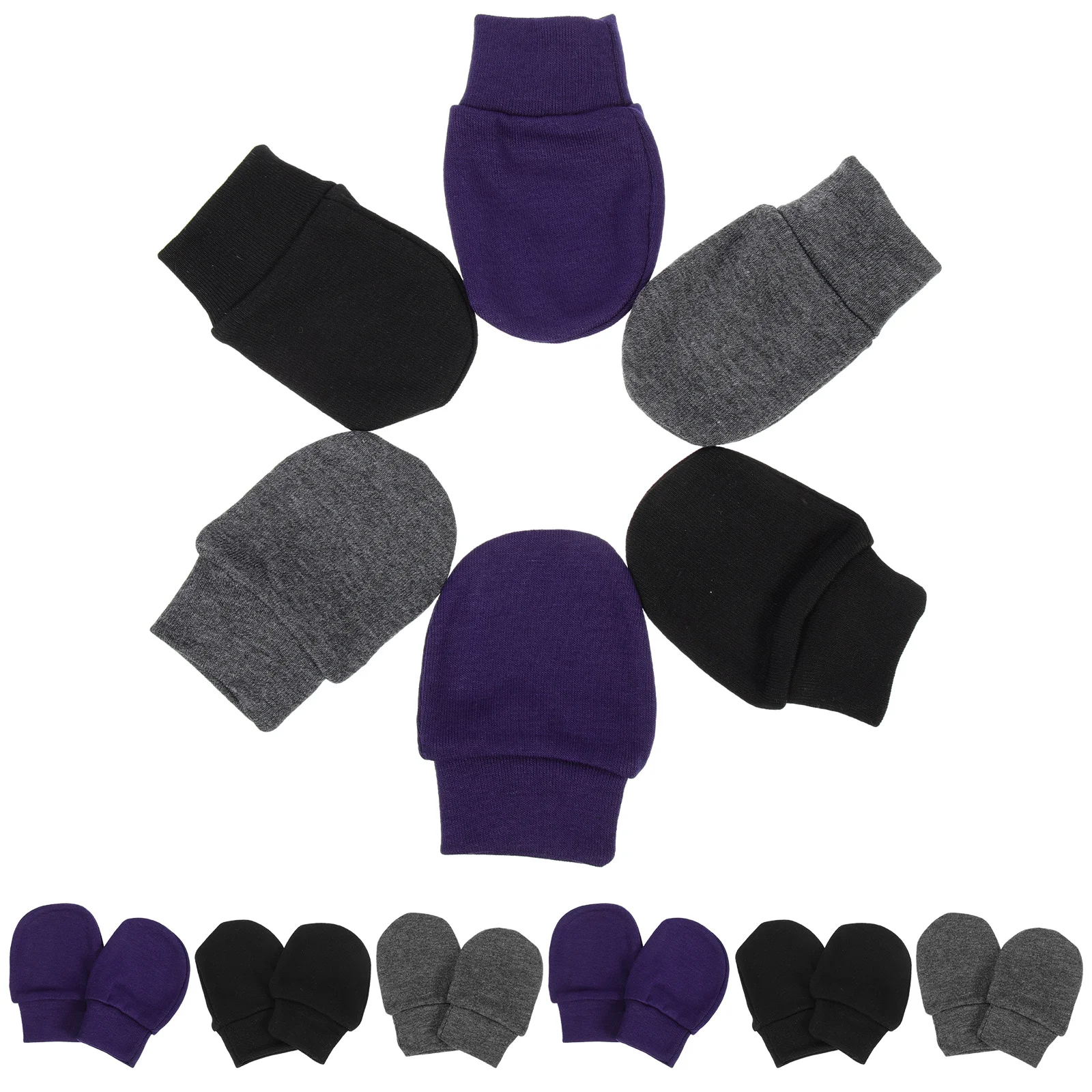 9 pares de manoplas antiarañazos para bebé, guantes infantiles de algodón, suaves, cómodos, sin arañazos, Protector de manos, guantes para recién nacidos - imagen 3