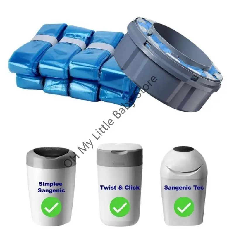 Cartuchos recarga para cubo pañales bebé M76C, protecciones capas, revestimientos reutilizables para cubo - imagen 4