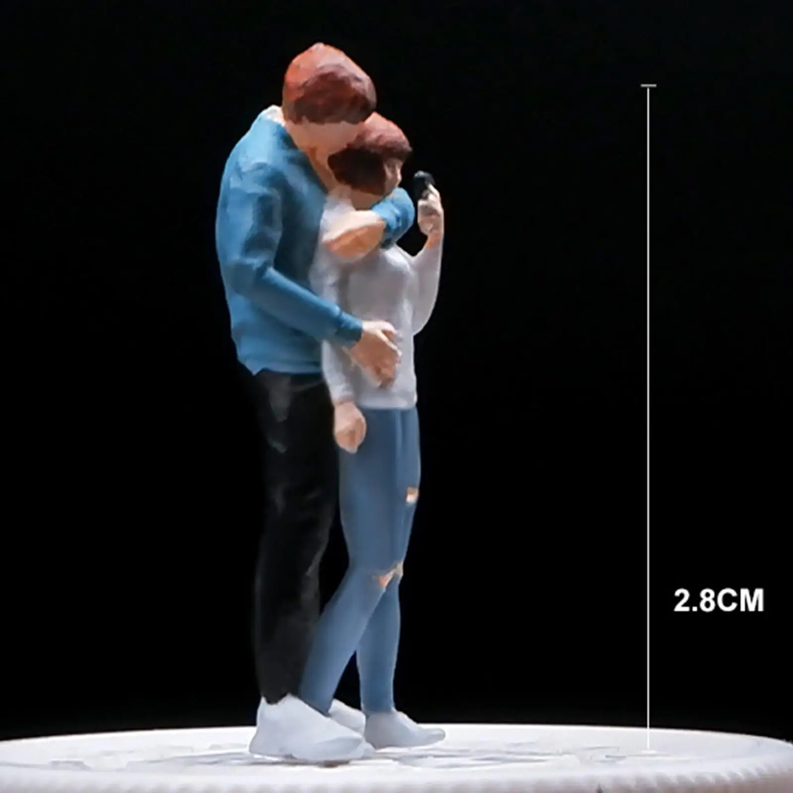 1/64 Scale Diorama Figure Doll House Decoration DIY Projects Resin Handpainted Street People Model for Adults Gifts Kids
