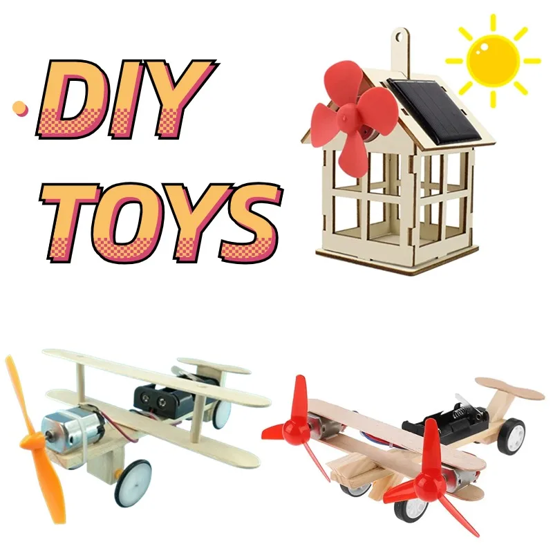 Molino de viento ciencia DIY física Kit educativo para chico modelo 2 en 1 tecnología de energía Solar experimento tallo regalo hojas gemelas