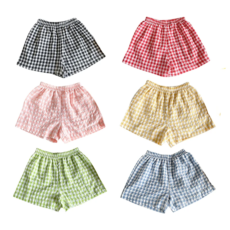 Shorts verano a cuadros para niña – Transpirables y frescos
