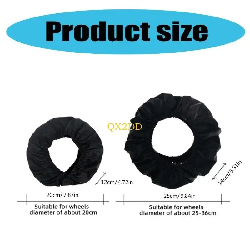QX2D Protectores de ruedas para cochecito bebé – Resistentes al agua - imagen 3