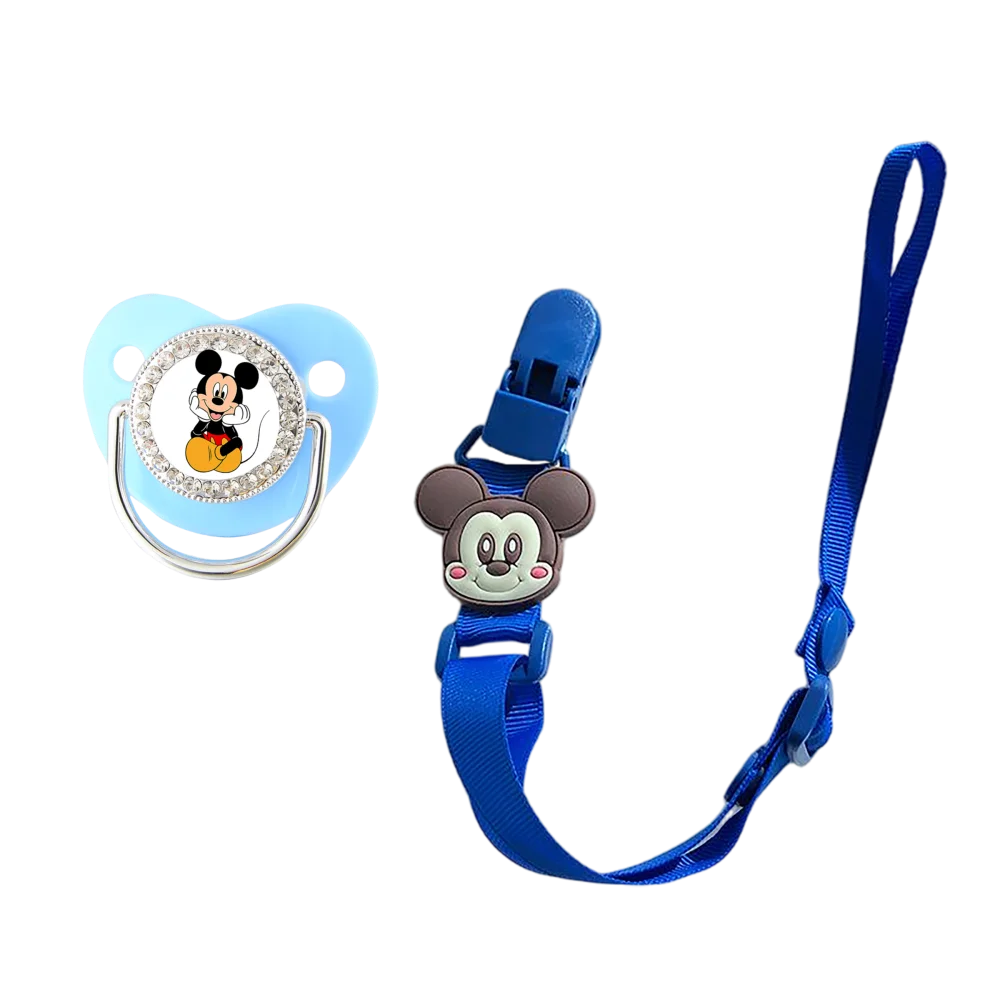 Chupete de alimentación de lujo para bebé, cubierta con clip de cadena, chupete con estampado de anime, tetina de silicona para recién nacido, regalo para Baby Shower, juguete para recién nacido - imagen 5