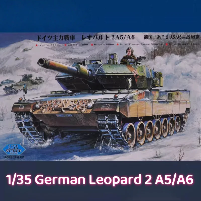 TRUMPETER 1/35 Leopard alemán 2 A5/A6 tanque de batalla principal modelo de rompecabezas de ensamblaje de plástico