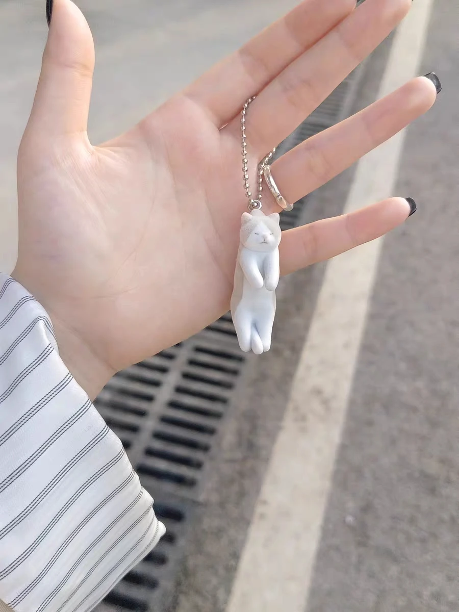 Qualia cápsula de juguete Tsumada Neko 3 mascota lindo Buchi óxido exótico pelo corto Somali tonkinese esponjoso flocado pellizco gato bola cadena - imagen 3