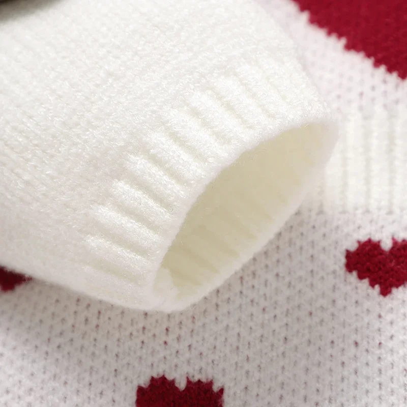 Conjuntos de trajes para niños pequeños, Otoño Invierno, punto cálido, niñas recién nacidas, cuello de tortuga, suéteres de manga larga, Tops + Pantalones, trajes - imagen 5