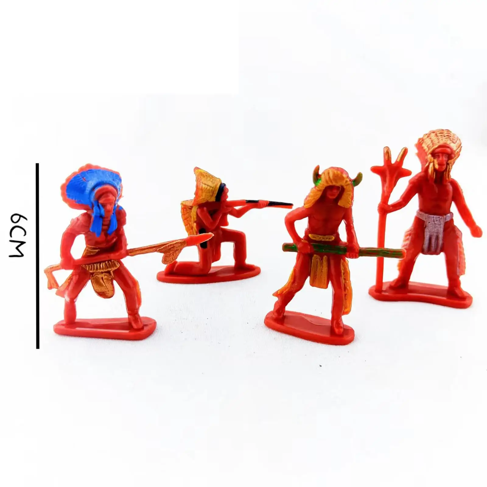 40 Pieces Indian Figures DIY Projects Layout Miniature Hand Painted Figurines