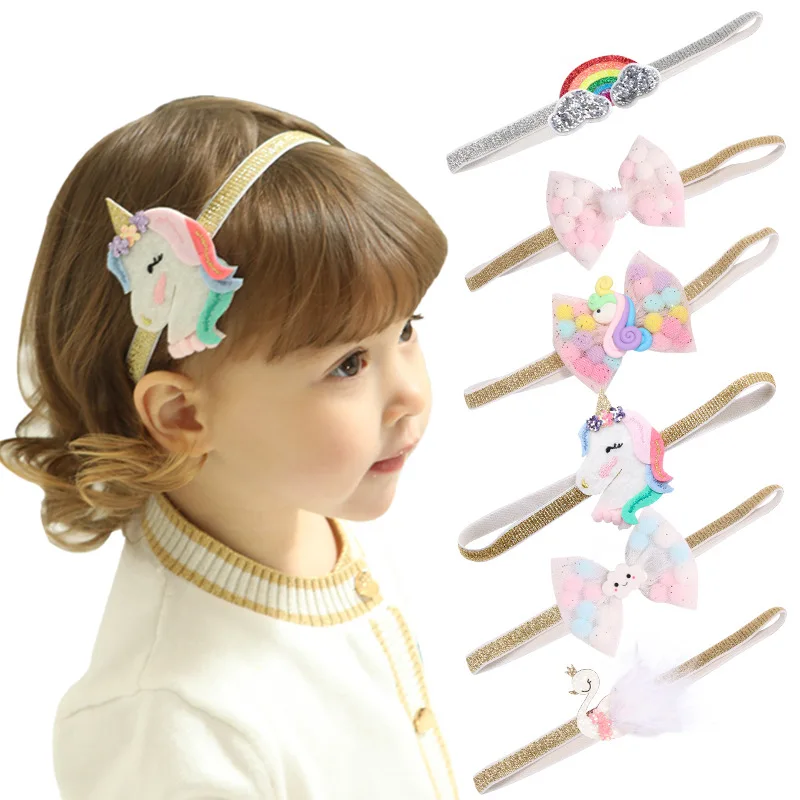 Diadema unicornio bebé suave ajustable – Accesorio pelo princesa niña - imagen 4